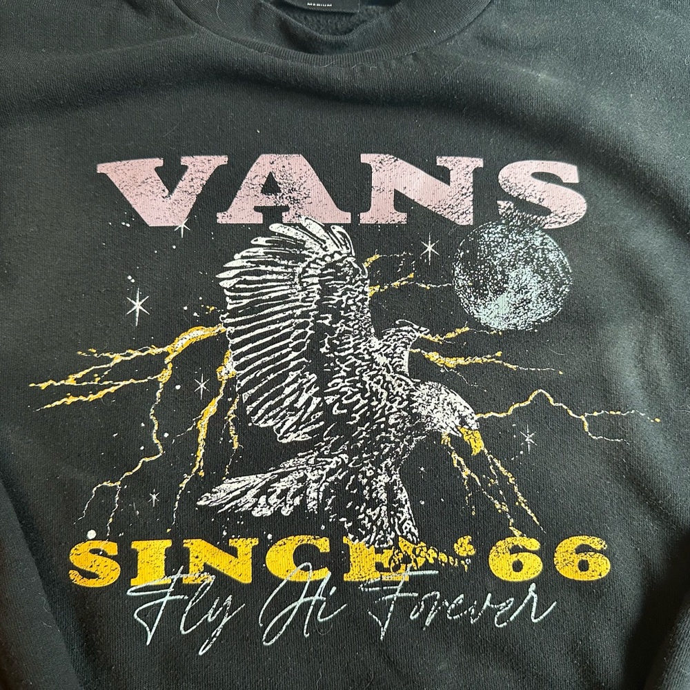 Vans Black Graphic Pull Over Sweatshirt